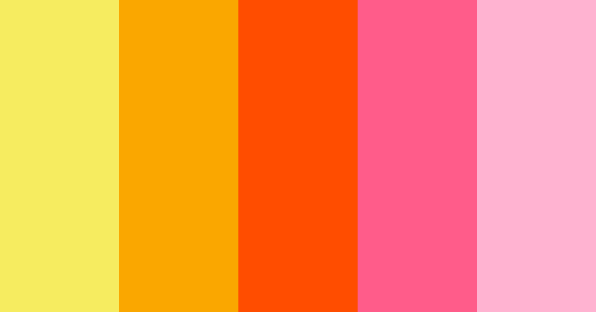 Download vivid gyaru rainbow color palette PNG image (landscape)