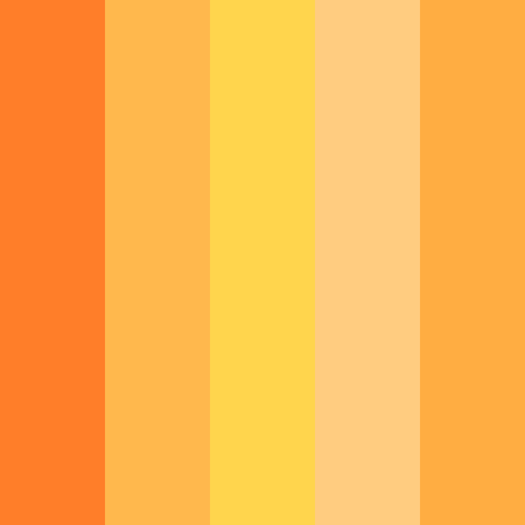 Download summer sunset color palette PNG image (square)