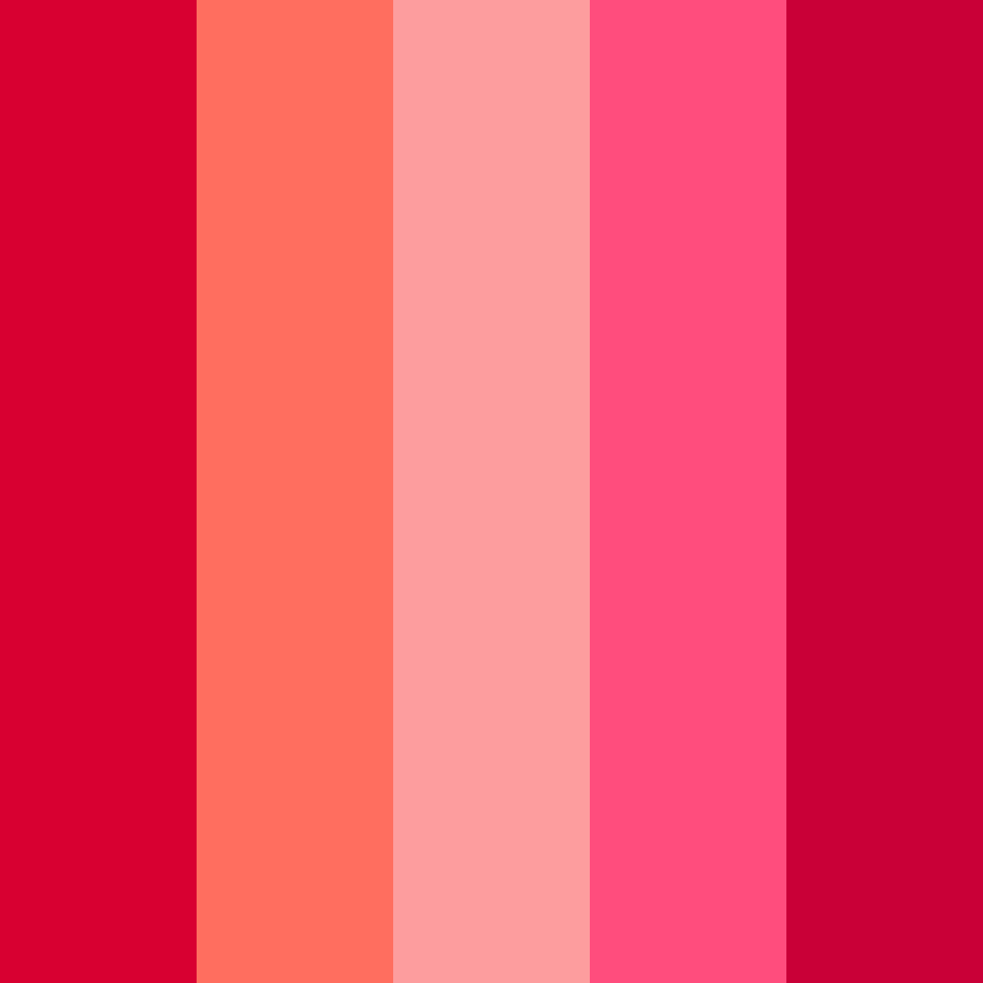 Download retro red & pink color palette PNG image (square)