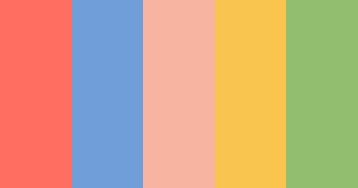 Download vintage miami color palette PNG image (landscape)