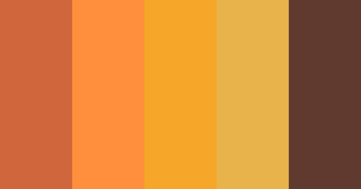 Download colorful 70s orange and brown color palette PNG image (landscape)