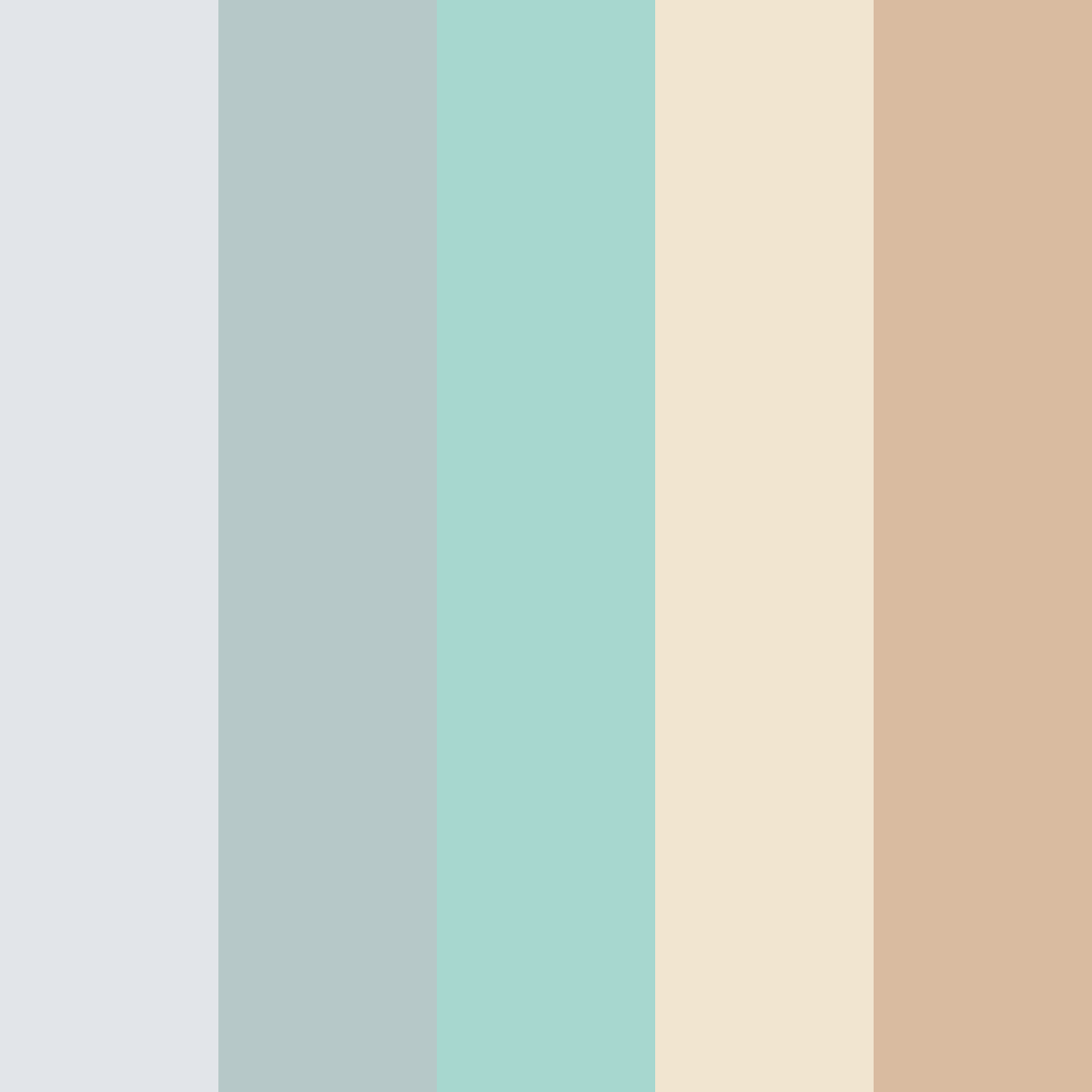Download scandinavian serenity color palette PNG image (square)