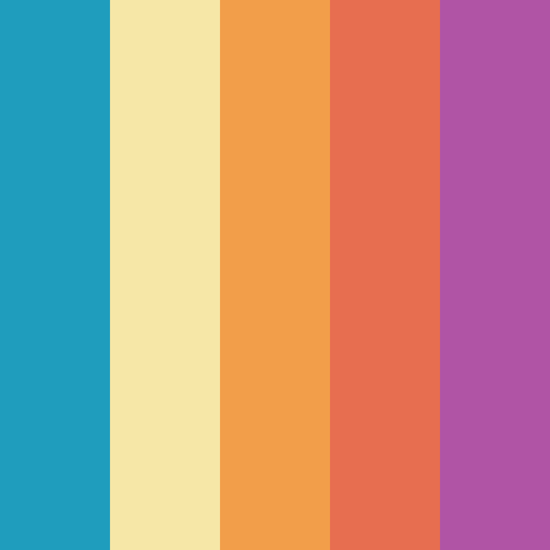 Download rainbow dash color palette PNG image (square)