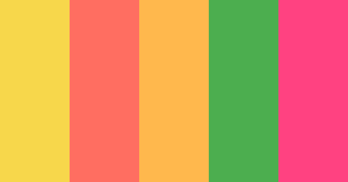 Download  citrus rainbow color palette PNG image (landscape)