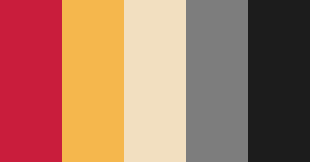 Download pulp fiction color palette PNG image (landscape)