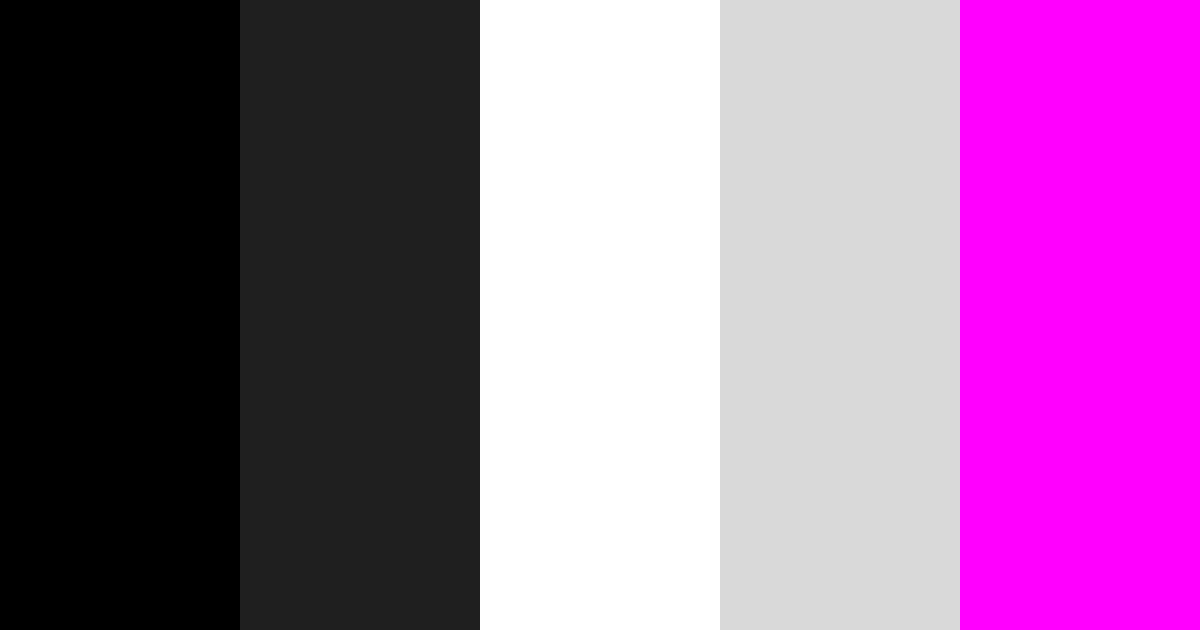 Download glitch black n white color palette PNG image (landscape)