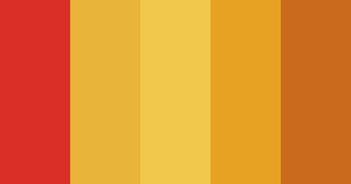 Download red gold cat color palette PNG image (landscape)