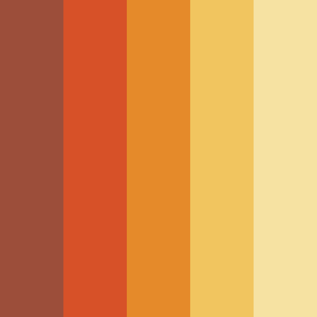 Download katherine's auburn sunset color palette PNG image (square)