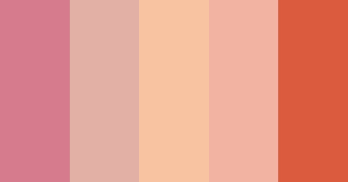 Download rose wine and coral picnics color palette PNG image (landscape)