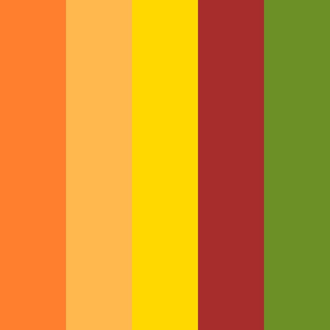 Download garfield's chill color palette PNG image (square)