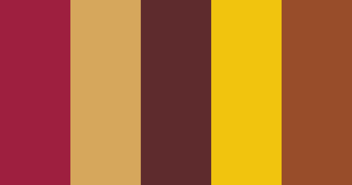 Download gryffindor inspired color palette PNG image (landscape)