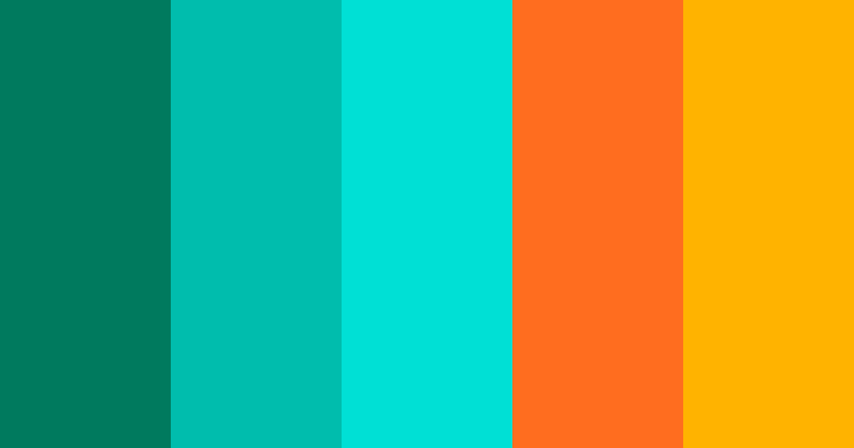 Download cool modern lush hawaii color palette PNG image (landscape)