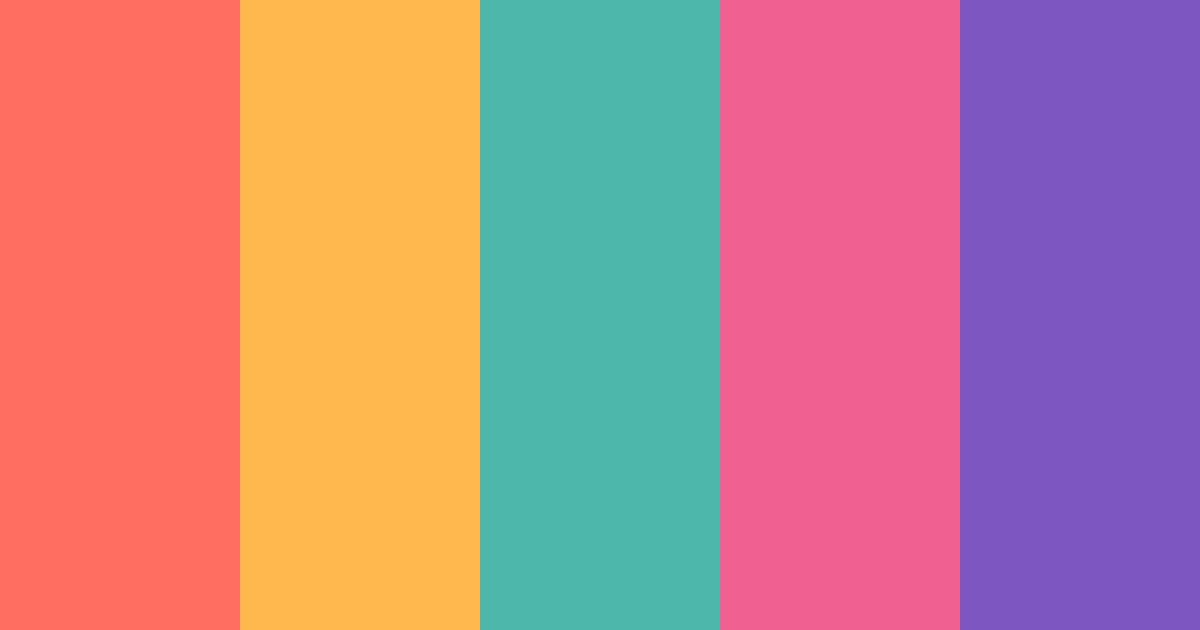 Download hawaiian vibes color palette PNG image (landscape)