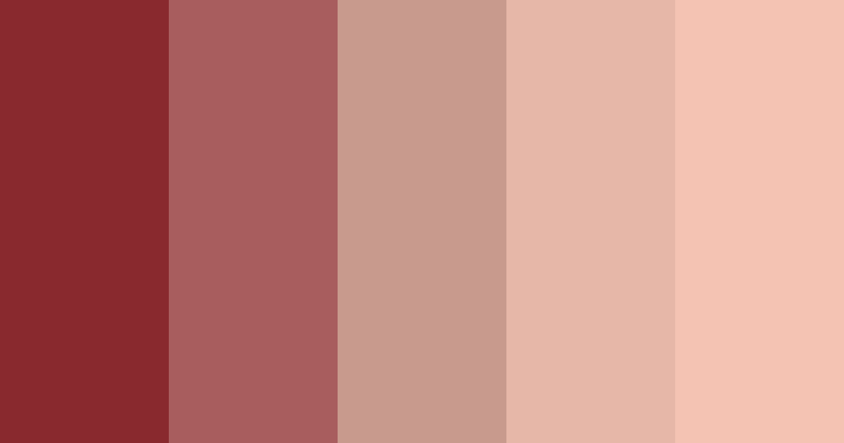 Download red auburn color palette PNG image (landscape)