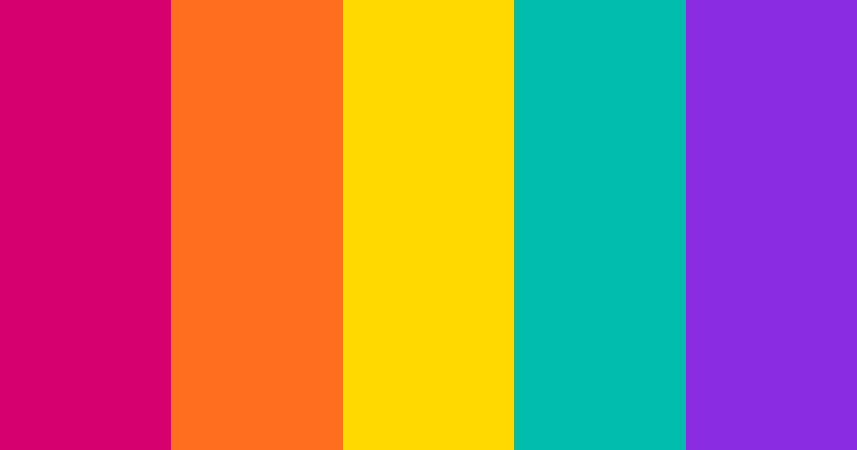 Download punk hippie color palette PNG image (landscape)