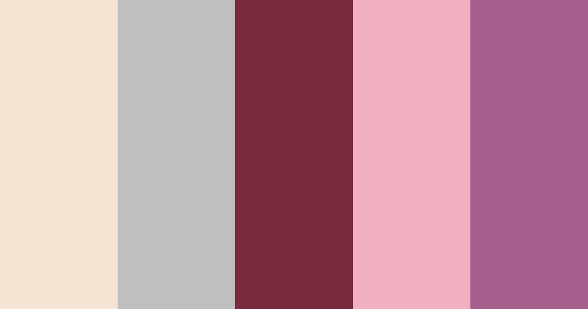 Download elegant blush & wine color palette PNG image (landscape)