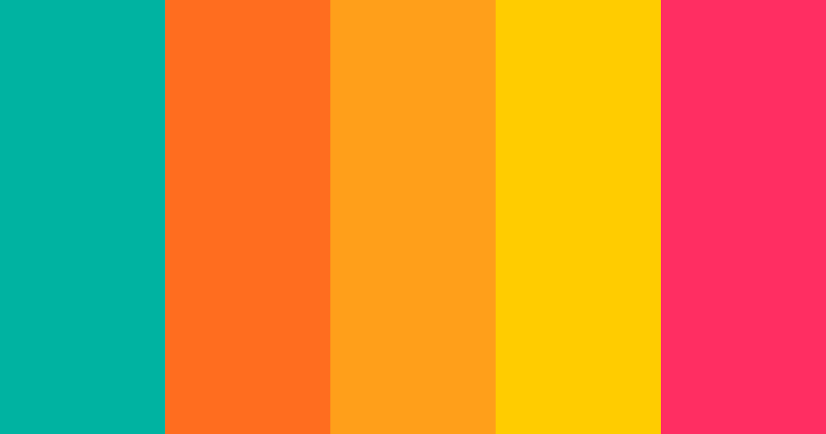 Download summer vibes color palette PNG image (landscape)