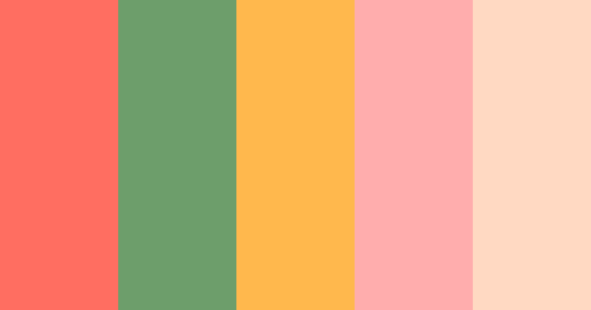Download flower garden hippie color palette PNG image (landscape)