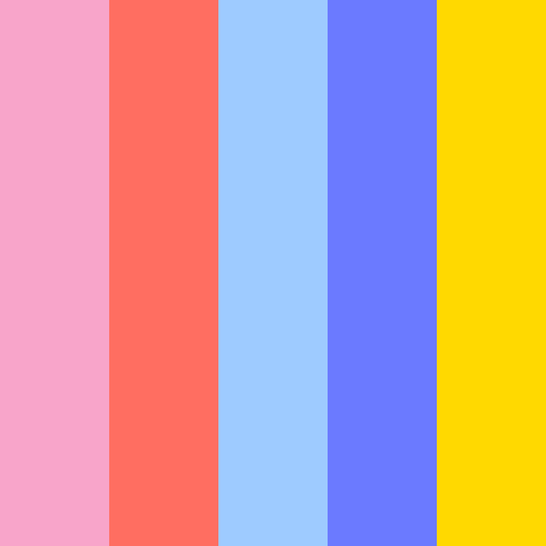 Download y2k vibes color palette PNG image (square)