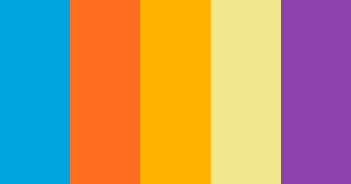 Download late 90's vibe color palette PNG image (landscape)
