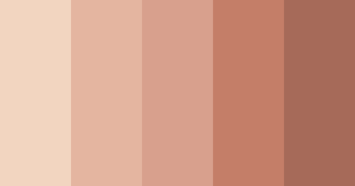 Download natural skin tones color palette PNG image (landscape)