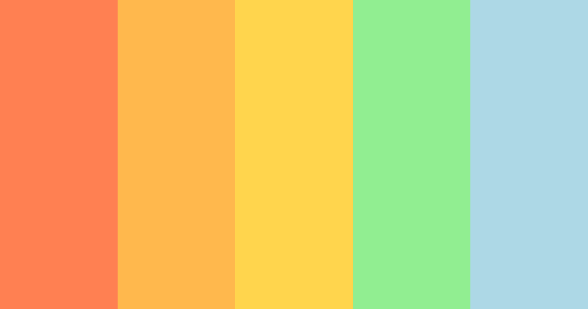Download charlie morningstar rainbow color palette PNG image (landscape)