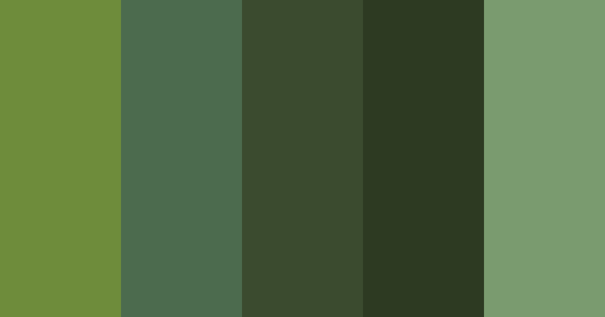 Download emerald forest color palette PNG image (landscape)