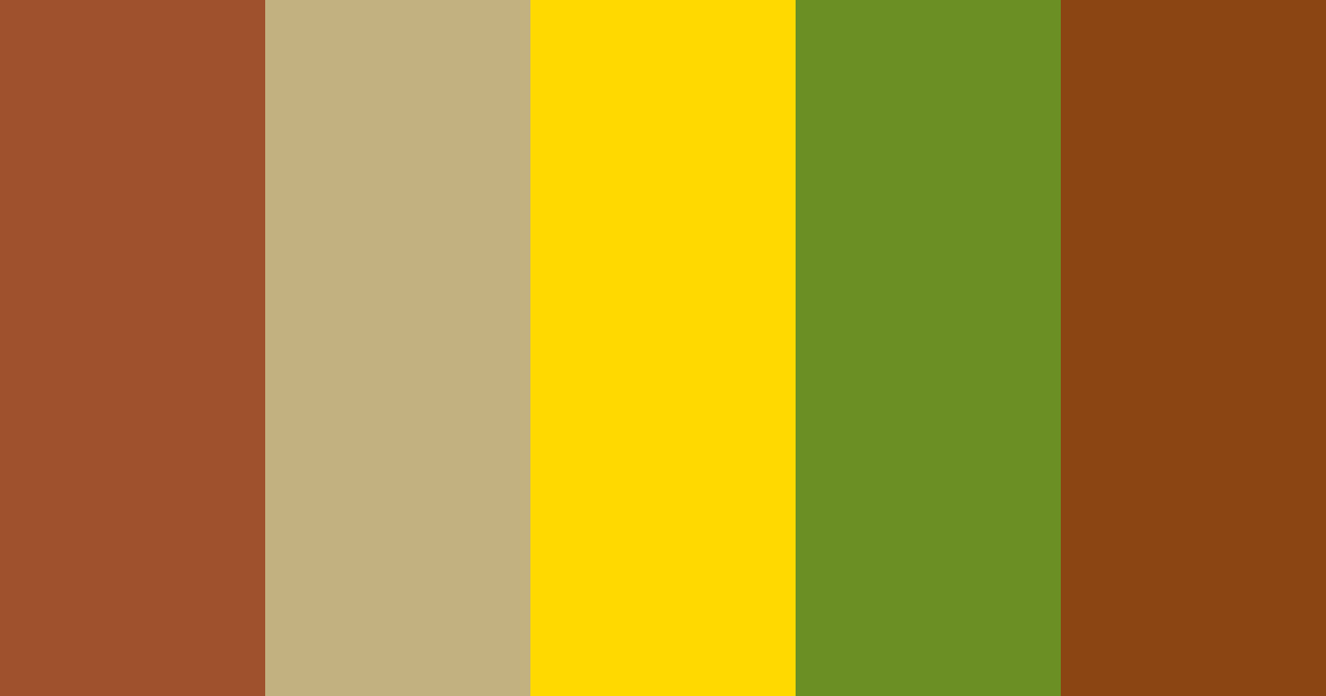 Download hazel leaves color palette PNG image (landscape)