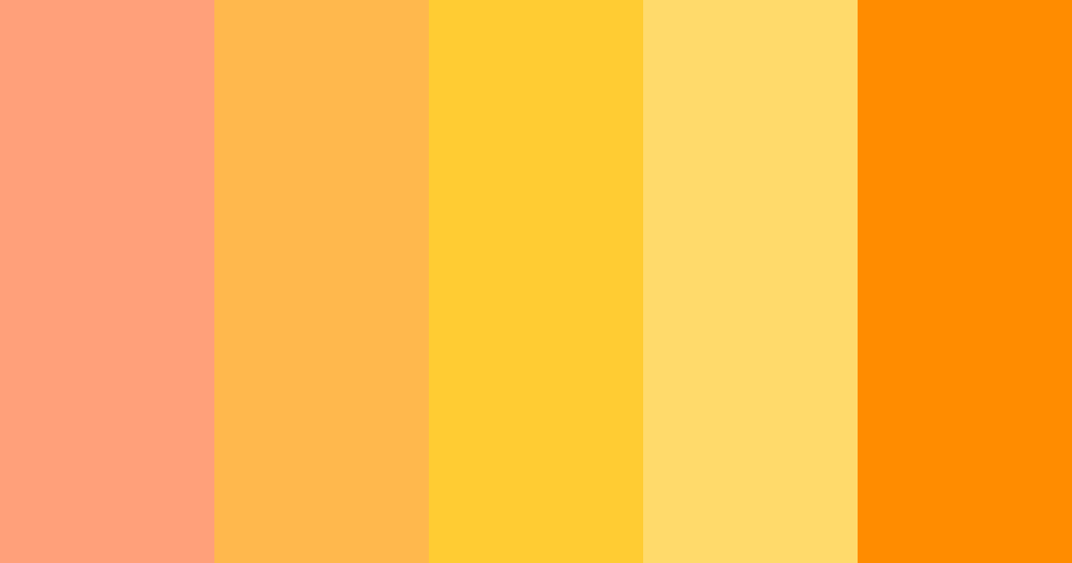 Download orange blossom color palette PNG image (landscape)