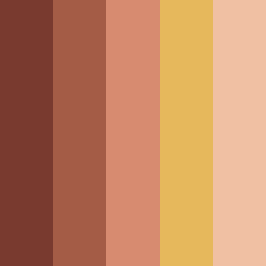 Download auburn glow color palette PNG image (square)