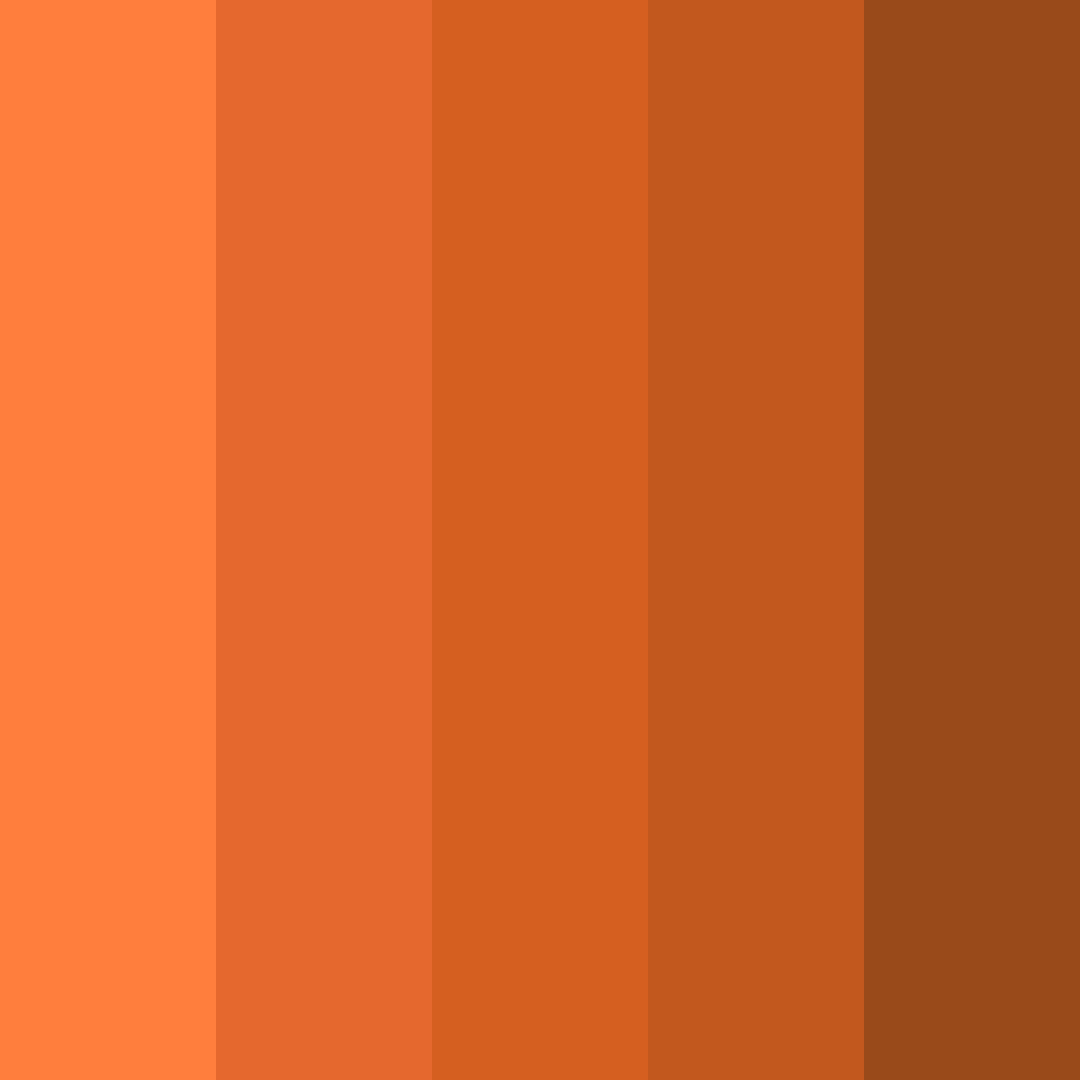 Download retro orange gloom color palette PNG image (square)