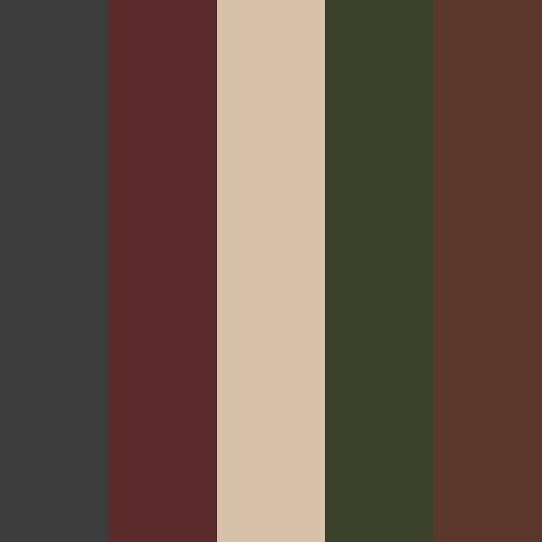 Download earthy tones color palette PNG image (square)