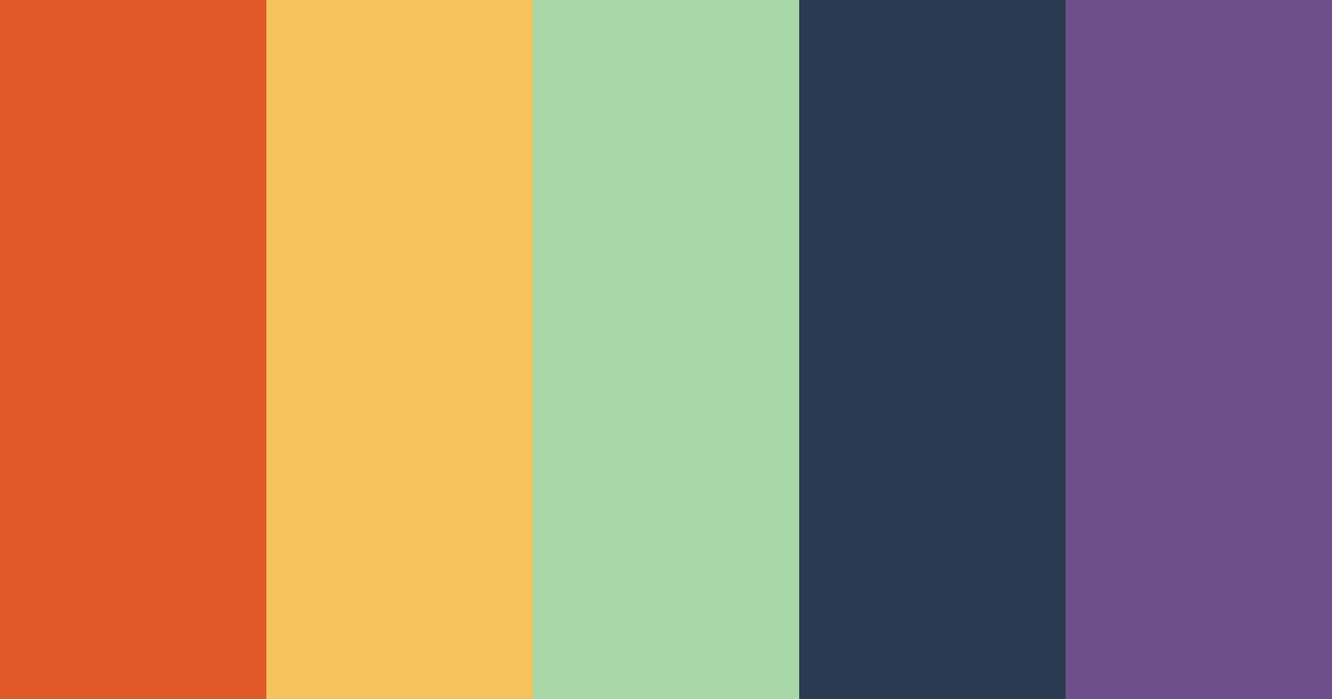 Download 1970s jazz color palette PNG image (landscape)