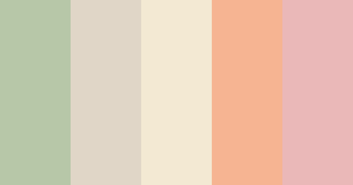 Download cottage core color palette PNG image (landscape)