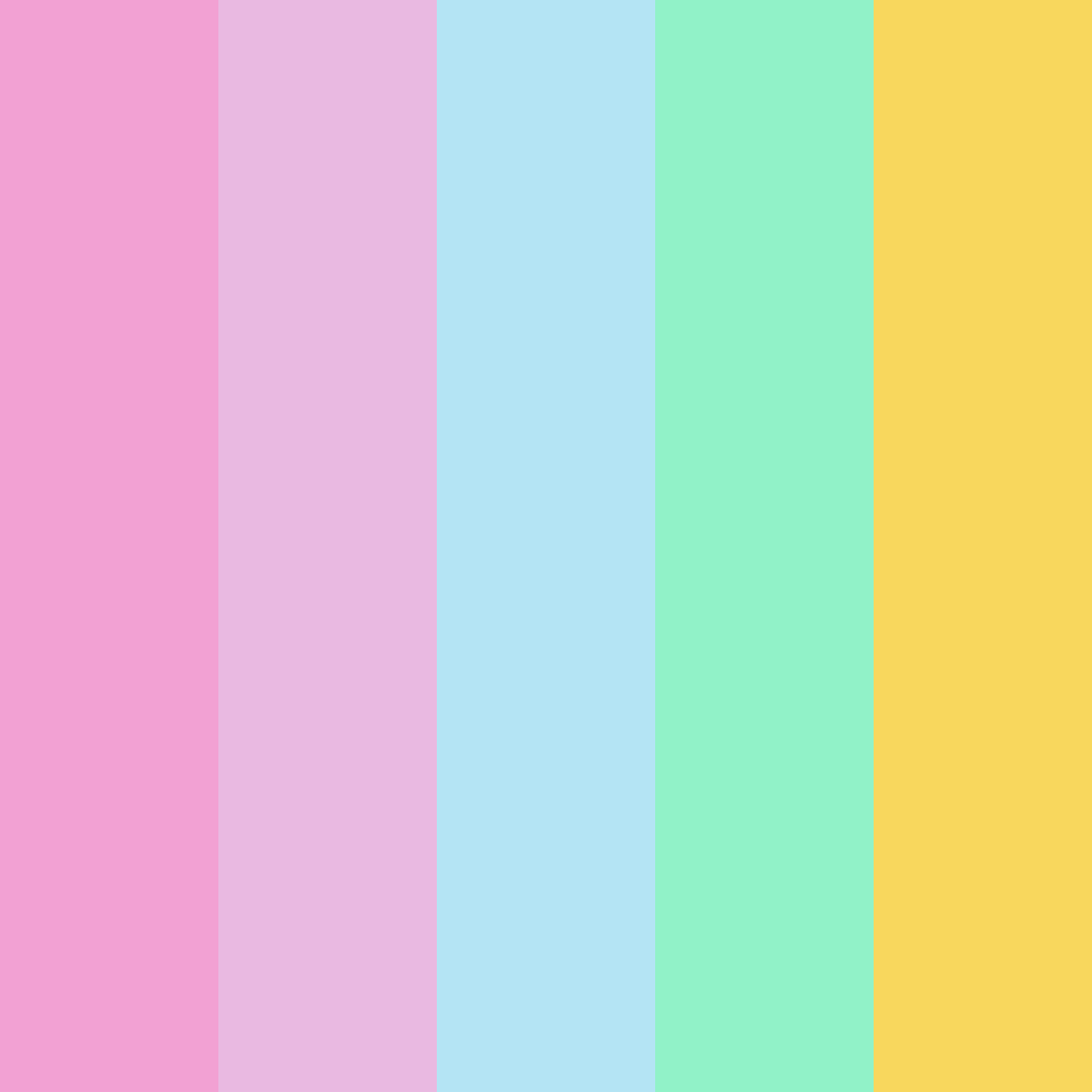 Download unicorn color palette PNG image (square)