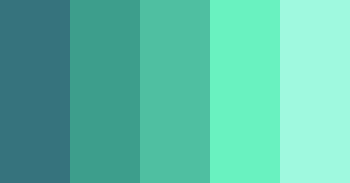 Download mint harmony color palette PNG image (landscape)