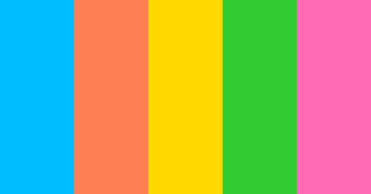 Download rainbow dash color palette PNG image (landscape)