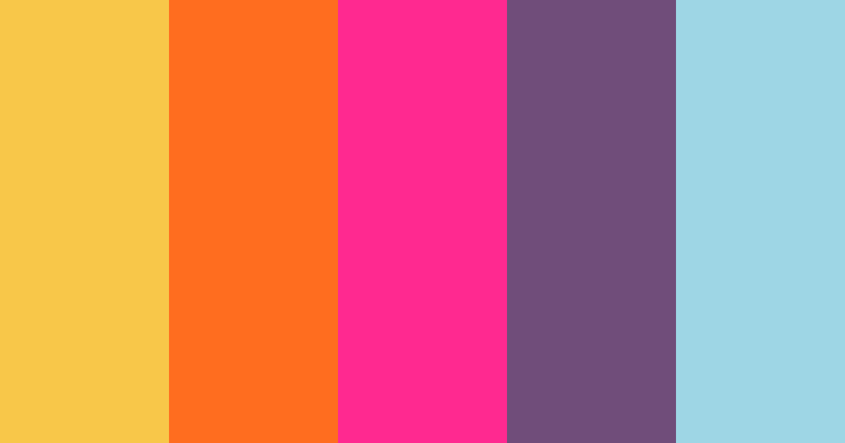 Download 90s disco summer color palette PNG image (landscape)