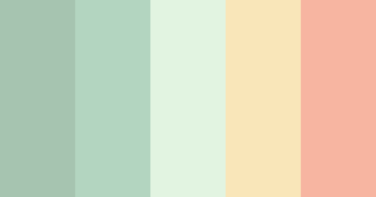 Download minty sunrise color palette PNG image (landscape)