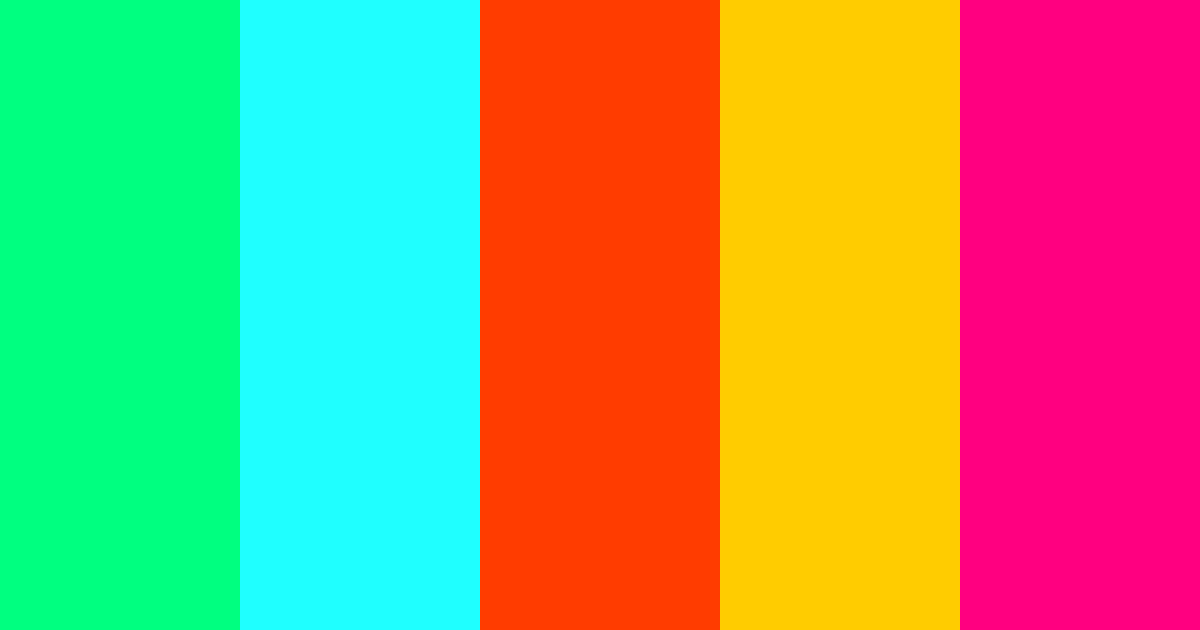 Download neon zombie color palette PNG image (landscape)