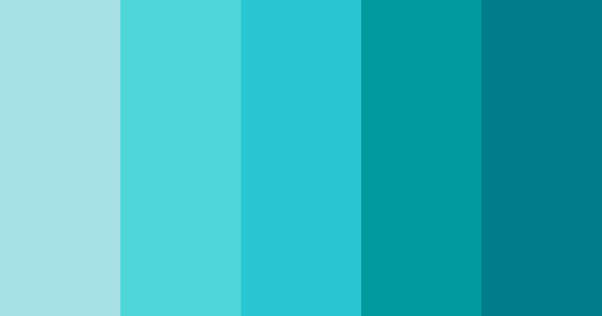 Download aquarine color palette PNG image (landscape)