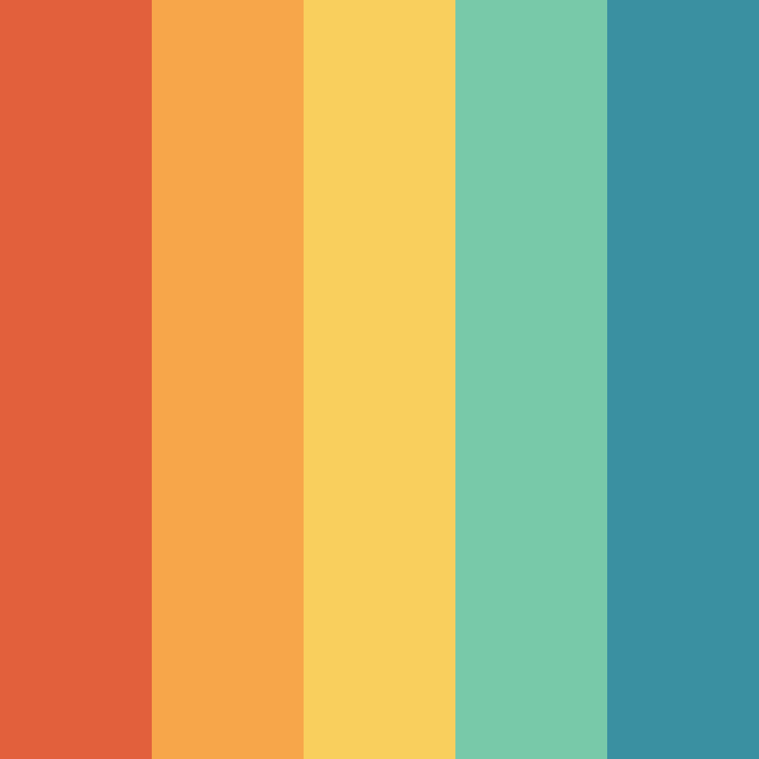 Download hermes inspired color palette PNG image (square)