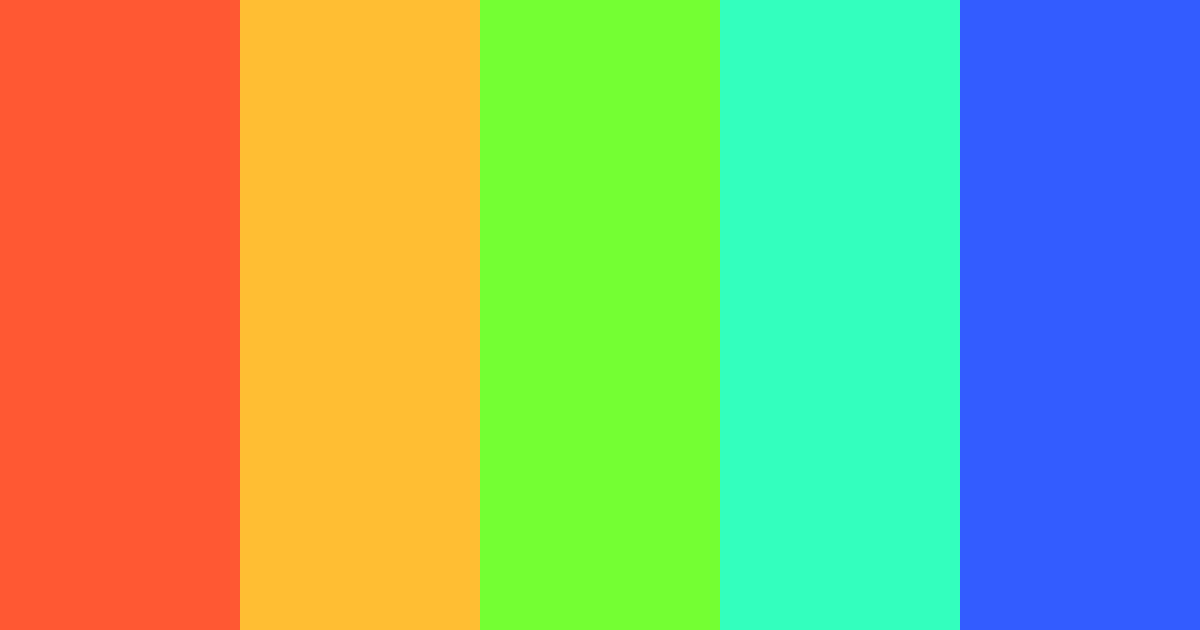 Download rainbow blitzes color palette PNG image (landscape)