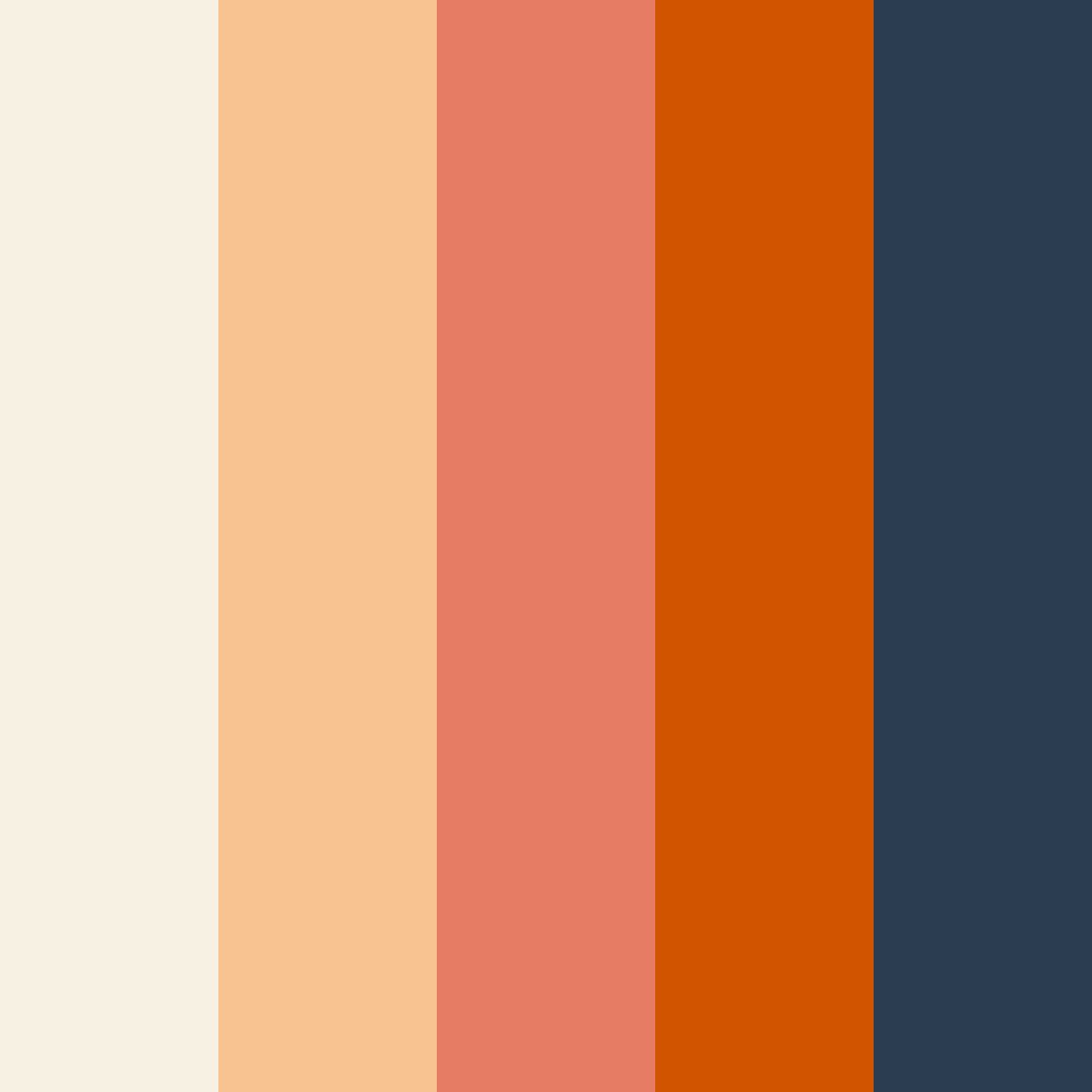 Download sunset white color palette PNG image (square)