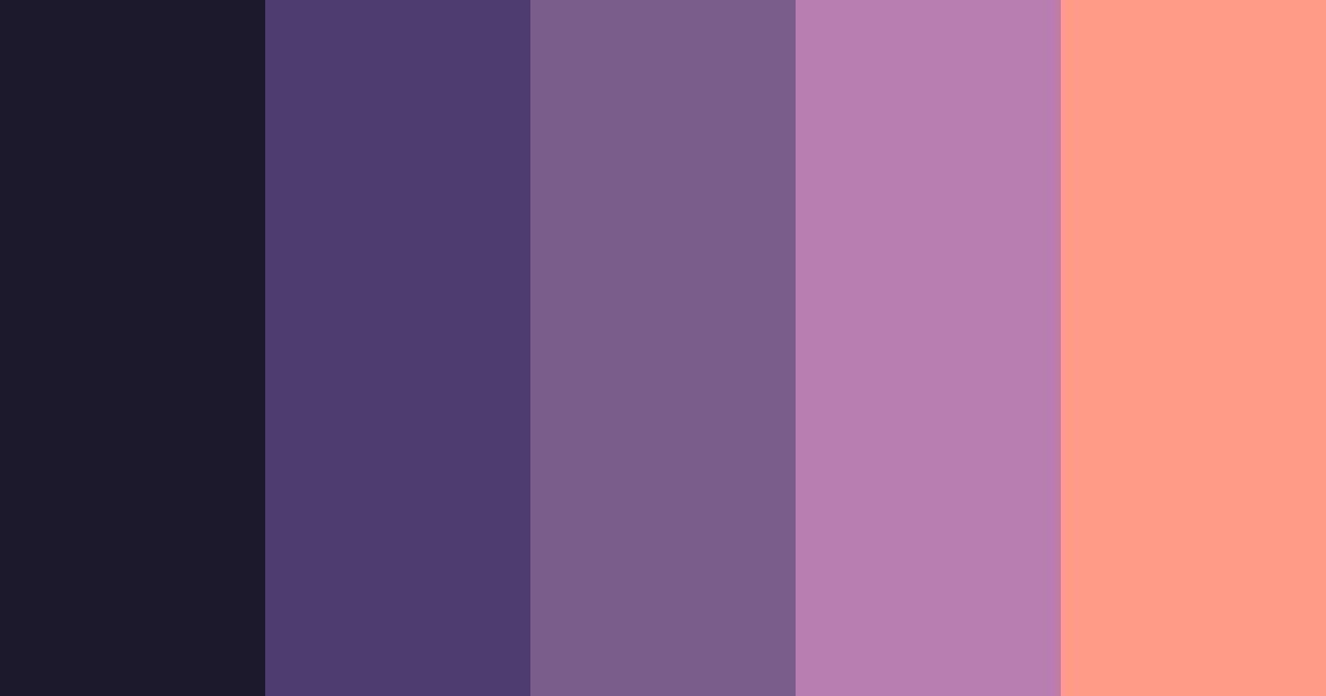 Download night nymph color palette PNG image (landscape)