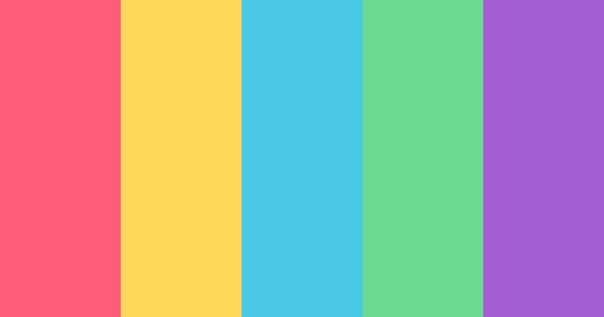 Download rainbow dash color palette PNG image (landscape)