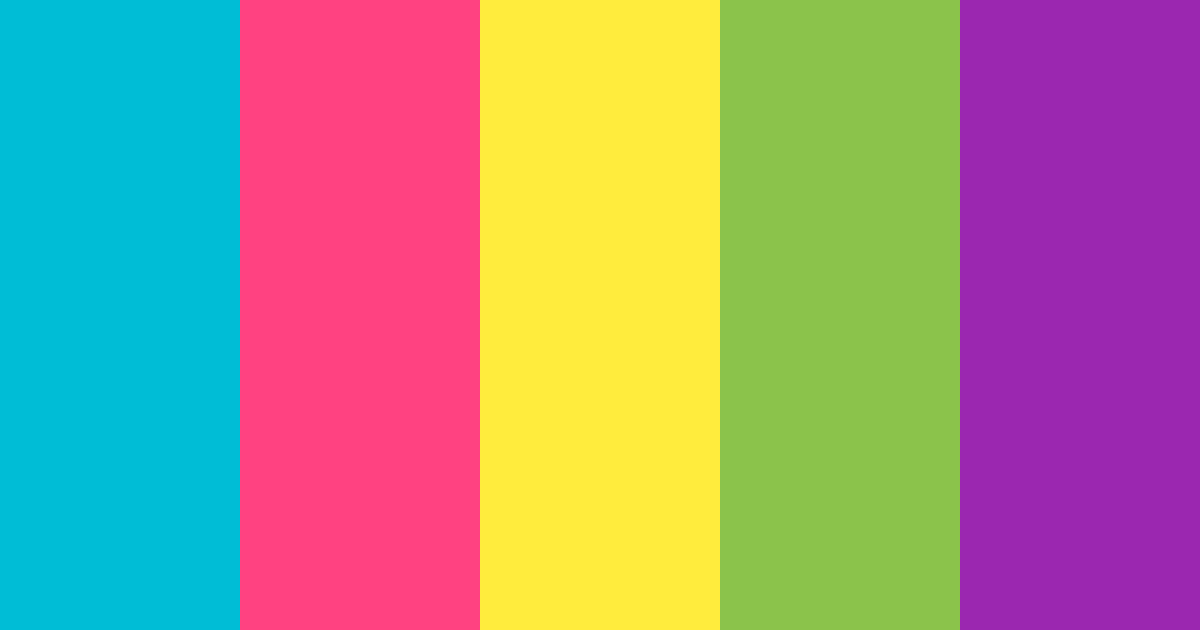 Download y2k vibes color palette PNG image (landscape)