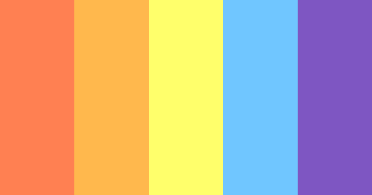 Download rainbow bliss color palette PNG image (landscape)