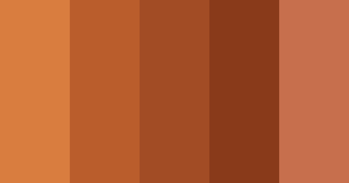 Download pumpkin spice color palette PNG image (landscape)