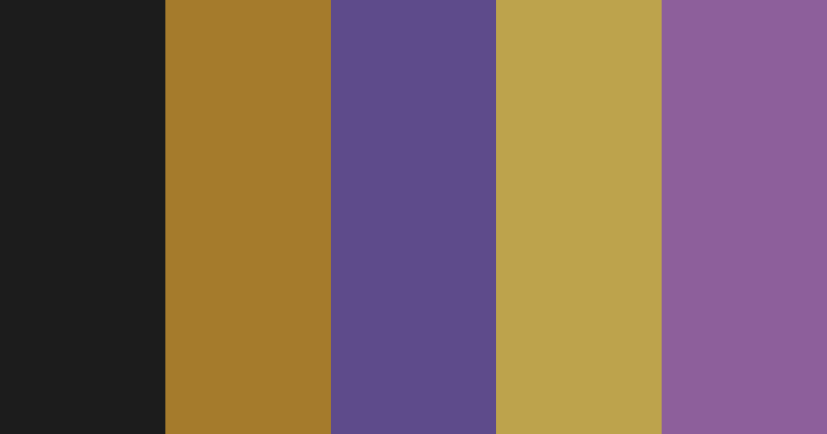Download elegant black gold purple color palette PNG image (landscape)